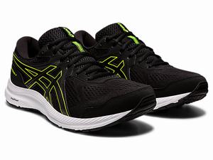 Bezecke Topanky Asics Gel-contend 7 (4e) Panske Čierne Zelene | 46705-LGZI